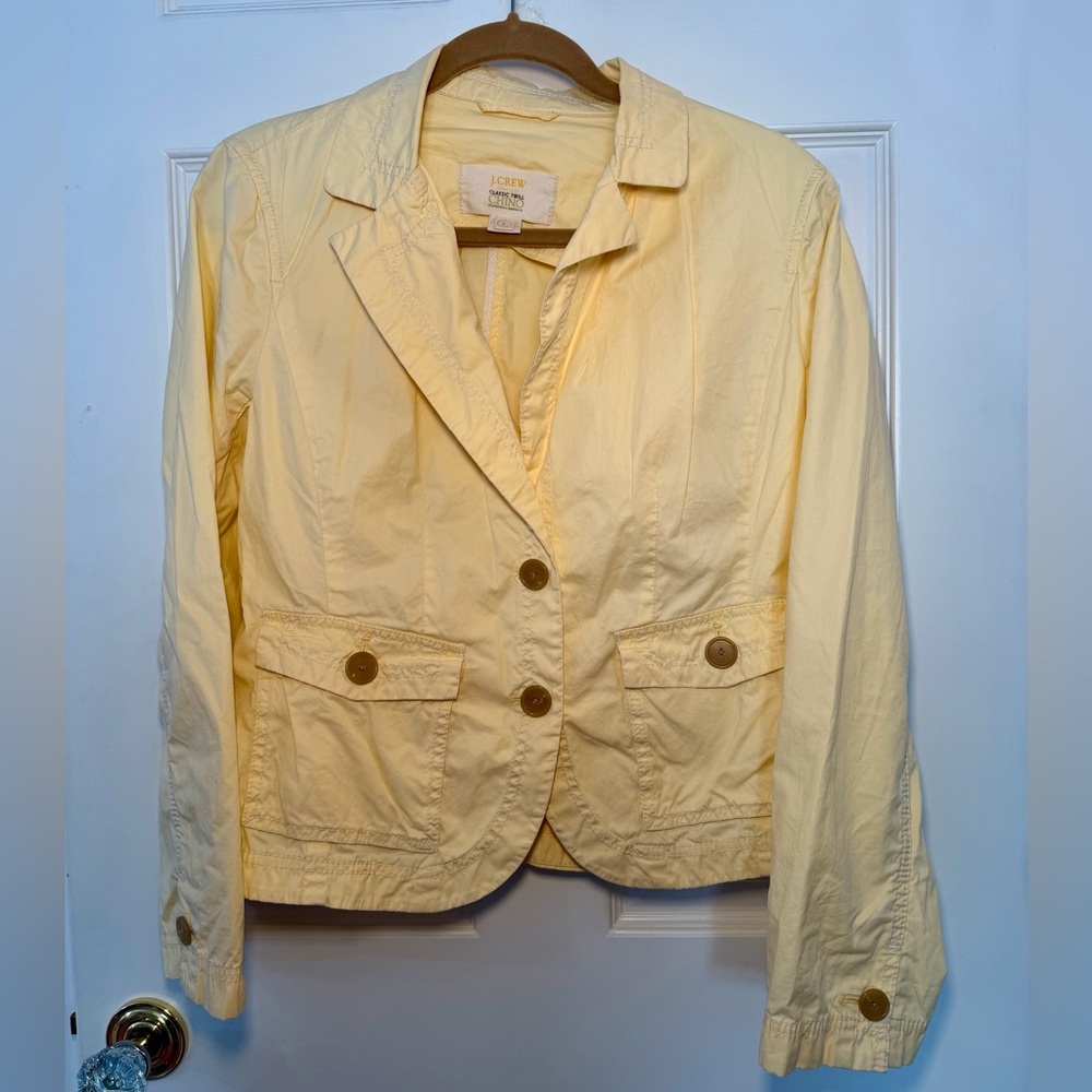 J. Crew Women's Chino Twill Light Yellow Jacket